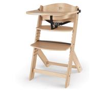 Kinderkraft ENOCK Chaise Haute 3en1 en Bois Naturel, Évolutive, Plateau