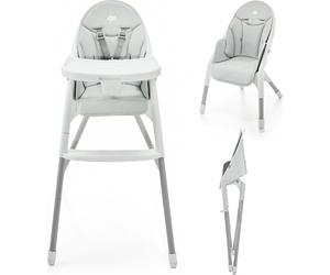 Kinderkraft DINNLY - Chaise pliante pour enfants - Confortable et imperméable - Harnais à 5 points - Grandit avec l'enfant - Facile à nettoyer - Cadre en acier stable