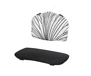 Kinderkraft ENOCK Coussin de Chaise Haute bébé, Sangles de Fixation, Facile à Nettoyer, 2 Coussins très Doux, Fabriqués dans Une matière agréable au Toucher, Noir