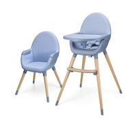 Kinderkraft FINI 2 Chaise Haute Bébé, 2 en 1, Fauteuil Enfant, Chaise Enfant, Puericulture Bébé, Évolutive, Réglable, Avec Plateau, Solide, Design Universel, Facilement lavable, 20kg, Nordic Breeze