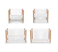 Kinderkraft KOYA Lit Bébé Évolutif 4 en 1, Cododo, Parc, Réglable, Blanc