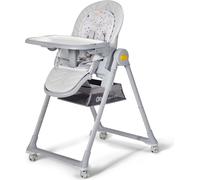 Kinderkraft LASTREE 2 in 1 - Chaise longue et chaise haute - réglable - pliable - avec arceau de jeu et roulettes - de la naissance à 3 ans - Gris