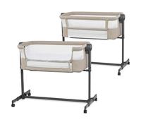 Kinderkraft Lit d'appoint NESTEE UP 2 - 2en1, matelas en kit, inclinaison 2 étapes, beige