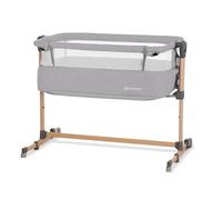 Kinderkraft Lit Cododo Neste AIR, 2 en 1, Lit d'Appoint, Lit Parapluie Bébé, Imitation Bois, Gris
