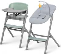 Kinderkraft LIVY 4-in-1 - Chaise haute avec transat - siège et repose-pieds réglables - jusqu'à 110 kg - ergonomique - design moderne - vert