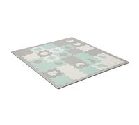 Kinderkraft Tapis d'éveil bébé LUNO SHAPES – 30 puzzles 3D, mousse, imperméable 185×165 cm, menthe