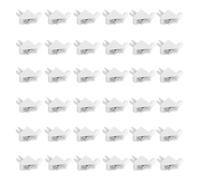 KINDOYO Lot de 40 Blanc Piquets de Support d'Étagère - 5 mm Broches d'Étagères en Plastique Cheville de Support d'Étagères pour Verres, Armoires, Placards, Bibliothèques
