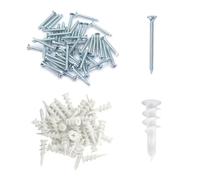 Kinesgsg 100 Pièces Chevilles pour Plaques, Chevilles pour Plaques de Plâtre Auto-perceuse, Chevilless Isolantes Haute Force, Chevilless pour Corps Creux Facile à Installer, Cavités Béton Briques
