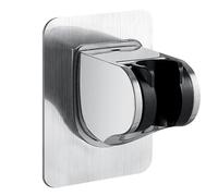 Kinesgsg Support de Douche Sans Perçage Adhésif, 45° Réglable, Universel | Autocollant Support de Pommeau de Douche Mural, Spécification Douchette, pour Salle de Bain Hôtel, Argent