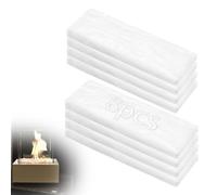 KINETOX 8 pièces Meche cheminée Ethanol bioéthanol Éponge en Iaine Céramique 30 x 10 x 2.5cm Laine Céramique pour Bioéthanol Laines Brûleur Cheminée de Table Prolonge la Durée Vie du feu