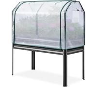 KING BIRD : jardinière surélevée en métal, bac à fleurs, kit de serre, bac à herbes aromatiques pour jardin, balcon ou terrasse (122 x 61 x 42 cm)