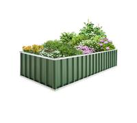 King Bird Jardinière surélevée galvanisée de 256,5 x 91,4 x 45,7 cm, 2 méthodes d'installation pour Bricolage, jardinière surélevée en Acier pour légumes à Racines Profondes