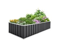 King Bird Jardinière surélevée galvanisée de 256,5 x 91,4 x 45,7 cm, 2 méthodes d'installation pour Bricolage, jardinière en Acier surélevé pour légumes à Racines Profondes