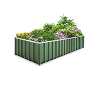 KING BIRD Potager surélevé en métal 258 x 90 x 46 cm, kit de potager surélevé pour jardin, inoxydable et durable, montage facile, pour légumes, herbes aromatiques, fleurs, verdure