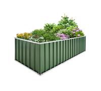 KING BIRD Potager surélevé en métal 258 x 90 x 60 cm, kit de potager surélevé pour le jardin, inoxydable et durable, montage facile, pour légumes, herbes aromatiques et fleurs, vert