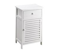 King Collection King Home c656895 Commode 1 tiroir avec Porte, Blanc, 40 x 29 x 64H
