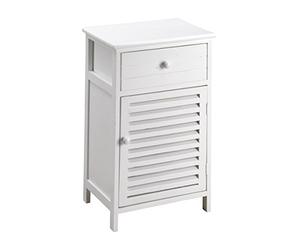 King Collection King Home c656895 Commode 1 tiroir avec Porte, Blanc, 40 x 29 x 64H