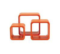 King Collection King Home m1106014/et Set 3 Pièces Étagère Quadra Courbe, Orange