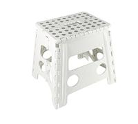 King Collection Tabouret Pliant clic-clac Blanc Haut