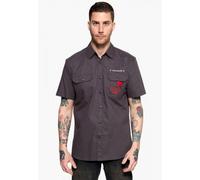 King Kerosin Shining Racer, chemise à manches courtes M Gris/Blanc/Bleu/Rouge Gris/Blanc/Bleu/Rouge