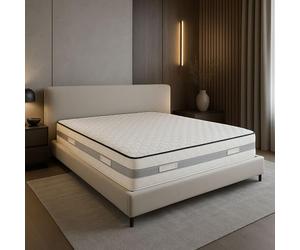 King Memory Matelas 140x190 - Face de Contact Mousse à Mémoire de Forme 50 Kg/m3 + Protège Matelas 140x190 - Offert - Hauteur 23 cm - Soutien Ferme - (140_x_190_cm)