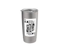 King of Clubs Carte à jouer King of Clubs Gobelet isotherme en acier inoxydable double paroi