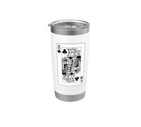 King of Clubs Carte à jouer King of Clubs Gobelet isotherme en acier inoxydable double paroi