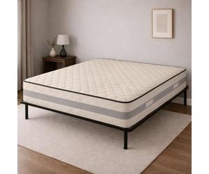 King of Dreams Ensemble Matelas 140x190 + Sommier Démonté + Pieds Offerts Mousse Mémoire de Forme - Epaisseur 23 cm - Très Ferme