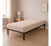 King of Dreams Ensemble Matelas Tissu Ignifuge 90x190 + Sommier Démonté + Pieds Offerts - Hauteur 20 cm - Confort Ferme - Mousse Extrêmement Durable embourrage 100% polesther - Anti feu