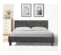 King of Dreams Lit avec sommier noir 140x190cm