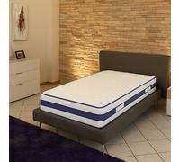 King of Dreams Matelas 100x200 - Mousse Poli Lattex Indéformable + Protège Matelas Offert - Hauteur 29 cm - Face Hiver avec Laine Merinos - Face été avec Lin - Soutien Ferme - (100_x_200_cm)