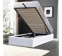 King of Dreams - Solide Lit Coffrer blanc + Pieds pour matelas 90x200 cm - 12 lattes - loris - Montage Rapide et Facile Blanc