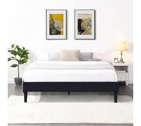 King of Dreams Sommier 180x200 cm Tapissier déhoussable Housse Lavable Noir + Pieds en 20 cm 2 x 13 Lattes - Anna- revetement