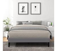 King of Dreams Sommier 200x200 cm Tapissier déhoussable Housse Lavable Gris + Pieds en 20 cm 2 x 13 Lattes - Anna- revetement