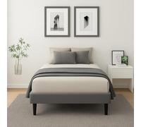 King of Dreams Sommier 90x190 cm Tapissier déhoussable Housse Lavable Gris + Pieds en 20 cm 13 Lattes - Anna- revetement