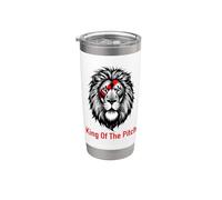 King of the Pitch - Fan de Football Lion rugissant Gobelet isotherme en acier inoxydable double paroi