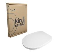 King Seat Sige de toilette CESAME synthse consacre Slow Close Abattant pour WC, charnires descente ralentie Blanc
