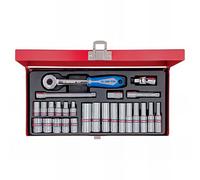 King Tony 2526SR02 Coffret de Douilles Pouces et Accessoires, 1/4" Taille, Lot de 26