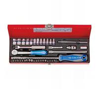 KING TONY 2540MR02 Coffret de Douilles Métriques et Accessoires, Set de 39, 1/4"