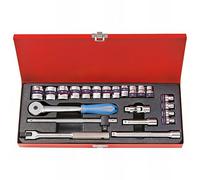 KING TONY 3523MR01 Coffret de Douilles Métriques et Accessoires, Set de 22, 3/8"