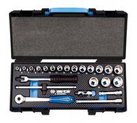 KING TONY 3523MRE09 Kit de vasos y accesorios 3/8" Hexagonal EVAWAVE pour professionnels et bricoleurs, pour un bricolage et un montage précis, 23 Pièces