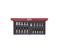 King Tony 7120PR Coffret de Douilles Torx avec Accessoires, 0.375/0.5" Taille, Lot de 20