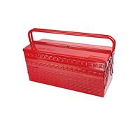 KING TONY 87402 Caisse à Outils Métallique Nouvelle Version, Red
