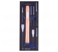 KING TONY 9-90118PRV Jeu de 8 perforateurs et marteaux pour chariot EVA