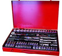 King Tony 9564MR01 Coffret de Douilles Métriques avec Accessoires, 0.25/0.375/0.5", Lot de 62