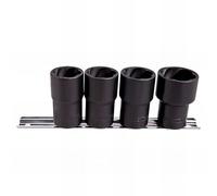 KING TONY 9TD034MR Kit 4 Vasos Helicoidales 1/2" 21-22-23-27 mm pour professionnels et bricoleurs, pour des travaux et des assemblages précis, 27 mm