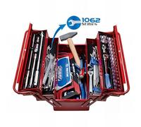 KING TONY Caja de herramientas 89 pzas. pour pros et bricoleurs, idéal pour assemblage résistant, norme technique