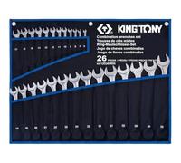 KING TONY Estuche de Llaves Combinadas ultra ligeras 6-32 mm - 26 Pzas pour pros et bricoleurs, avec norme technique, montage précis