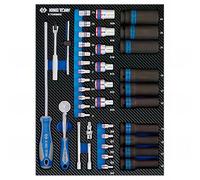 King Tony - Plateau EVAWAVE de douilles et accessoires 1/4" et 1/2" métriques - 40 pièces