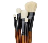 KingArt Natural White Goat Hair Mops 6/Pkg-